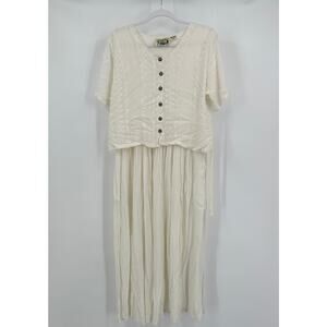 24 Karat Womens Vintage Maxi Dress Size L‎ Cottagecore Prairie Romantic Summer